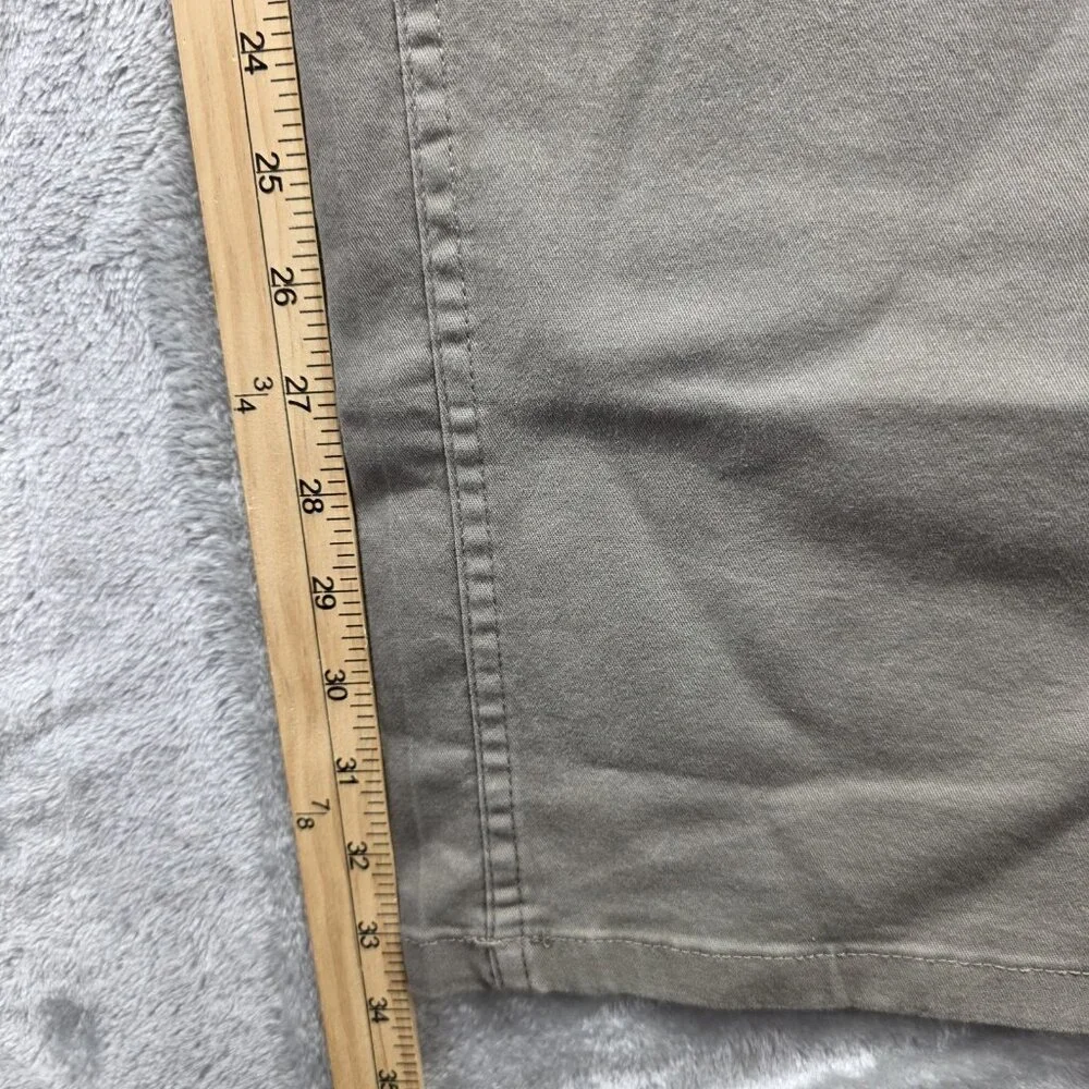 Van Heusen Flex Waistband Dress Pants Mens 34x34 Olive Straight Fit Non-Iron
